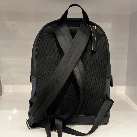 Michael Kors Men's Cooper Large Backpack Center Stripe MK Blue Multi - Picture 2 of 8